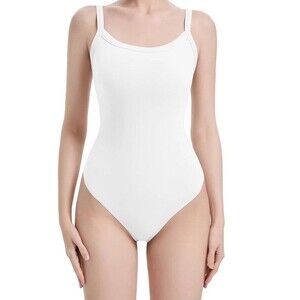 Abonlen Scoop Neck Bodysuits With Buttons for Women Tank Top Cotton soft Medium